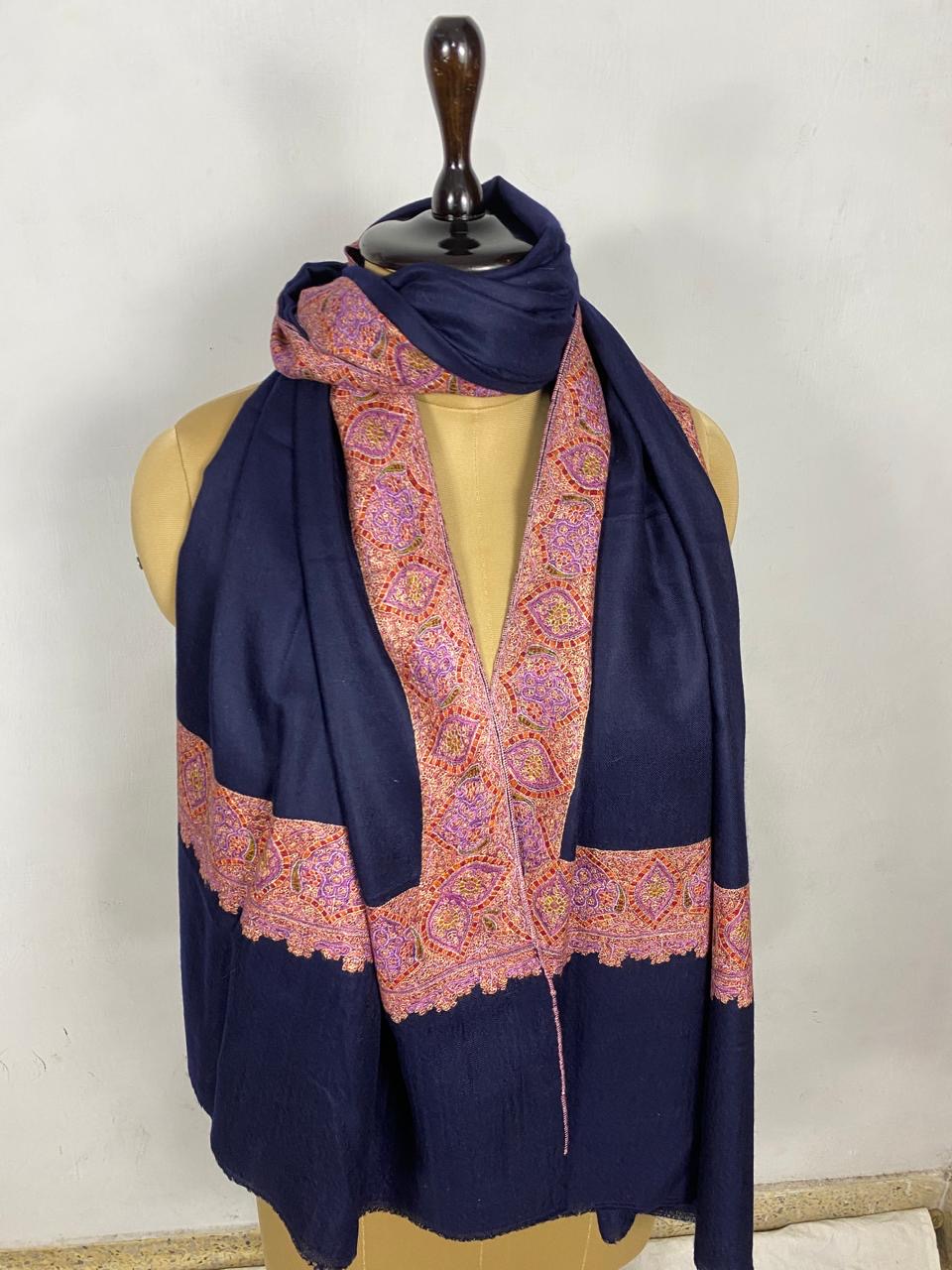 Pure pashmina With Border Work